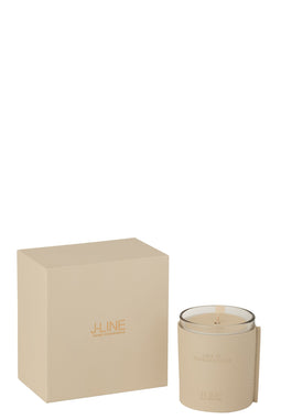 J-Line geurkaars - leder - beige - 40U