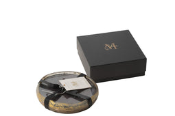 J-Line geurkaars m-chic - glas - goud/zwart - medium - 20U