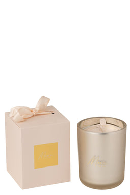 J-Line geurkaars Merci - beige - small - 65U