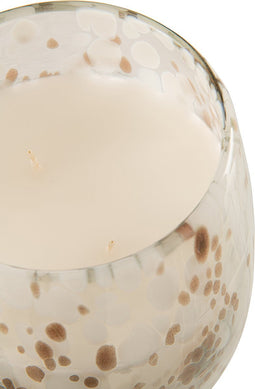 J-Line Geurkaars Mia - glas - wit/mix - medium