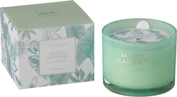 J-Line geurkaars Monet Gardens - glas - aqua – small - 35U