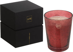 J-Line geurkaars Portofino - Cucumber Mist & Eucalyptus - glas - bordeaux - small - 75U