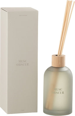 J-Line geurolie + stokjes Accords Essentiels - Musc Obscur - blauw - 250 ml