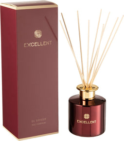 J-Line geurolie + stokjes Excellent - Rose Champagne - glas - rood