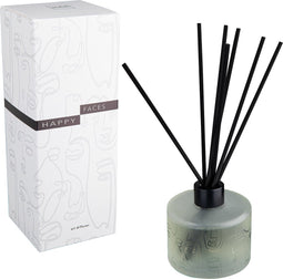 J-Line Geurolie+Stokjes Happy Faces Wit