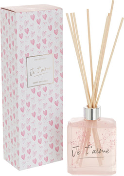 J-Line geurolie + stokjes Je T'aime - hout - roze