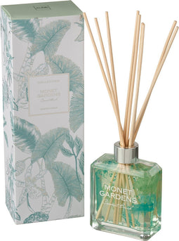 J-Line geurolie + stokjes Monet - Gardens Aqua - glas - blauw
