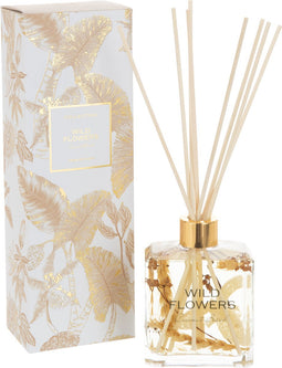 J-Line geurolie + stokjes - Wild Flowers - beige