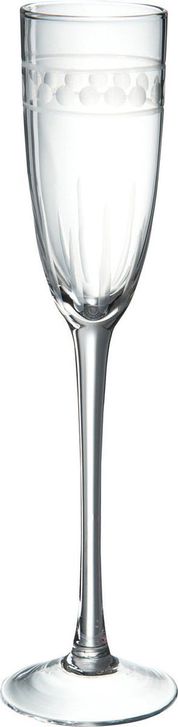 J-Line glas champagne Bolpatroon - glas - transparant - 4 stuks