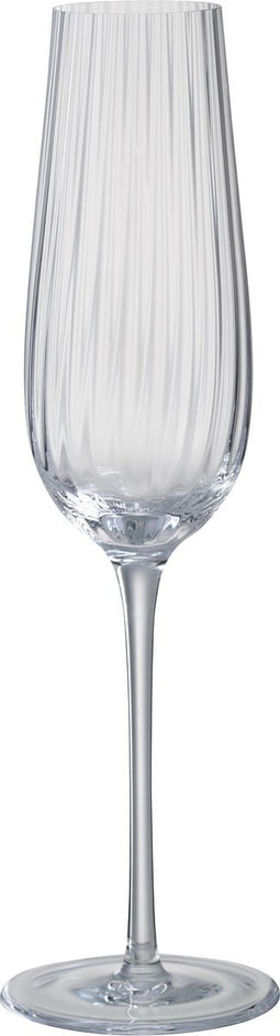 J-Line glas champagne Strepen - glas - 6 stuks