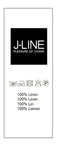 J-Line gordijn - katoen voile + linnen - licht roze