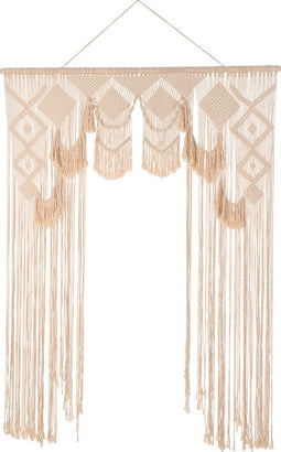 J-Line Gordijn Macrame Katoen Nat