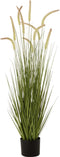 J-Line grassen + staarten In Pot - kunststof - groen - medium