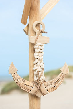 J-Line Hanger Anker - hout - naturel