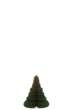 J-Line hanger christmas tree - papier - donnkergroen/koper - small