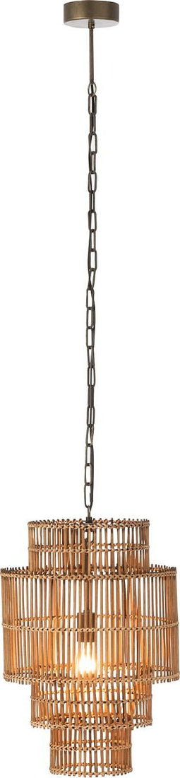J-Line hanglamp 4 Lagen - bamboe - naturel