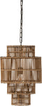 J-Line hanglamp 4 Lagen - bamboe - naturel