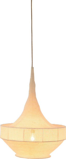 J-Line hanglamp Handgebreid - textiel - beige - large