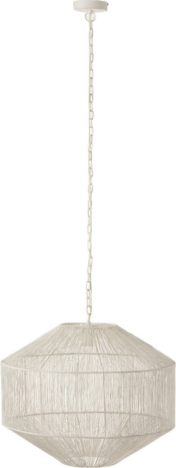 J-Line hanglamp Lantaarn - metaal - wit