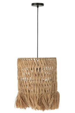 J-Line Hanglamp Rond Bananenbladeren Naturel