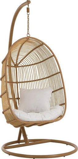 J-Line hangstoel Ovaal - staal - naturel