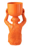 J-Line Ijsemmer Aap Polyresine Oranje