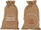 J-Line jute zak Engelse voor kerst - textiel - naturel - 50 cm - 2 stuks - kerstversiering