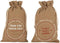 J-Line jute zak Engelse voor kerst - textiel - naturel - 50 cm - 2 stuks - kerstversiering