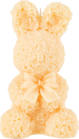 J-Line kaars Konijn - lichtgeel - large - 25U - paasdecoratie