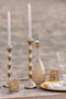 J-Line kaars Lang - creme - large - doos van 2 - LED lichtjes