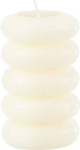 J-Line kaars Macaron - wit - large - 10U