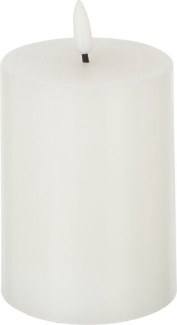 J-Line kaars - wit - small - LED lichtjes