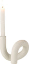 J-Line kaarsenhouder Torsie - keramiek - wit