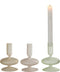 J-Line kaarshouder - glas - mix - 3 stuks - woonaccessoires