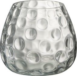 J-Line Kaarshouder - glas - transparant - 21 cm