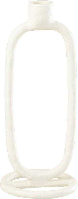 J-Line kaarshouder Ovaal - aluminium - wit