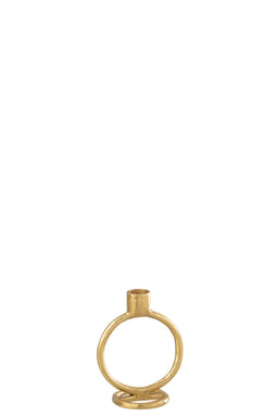 J-Line Kaarshouder Ring Aluminium Goud Small