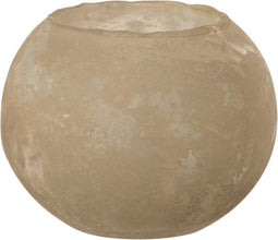 J-Line kaarshouder Soda Rond - glas - goud - small