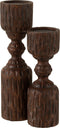 J-Line kaarshouder Zuil - hout - donkerbruin - large