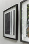 J-Line kader Strepen - glas - zwart/wit - 2 stuks