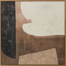 J-Line Kader Vlekken Canvas/Hout Mix