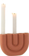 J-Line kandelaar Boog 5 Kaarsen - keramiek - oranje