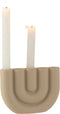 J-Line kandelaar Boog 5Kaars - keramiek - beige