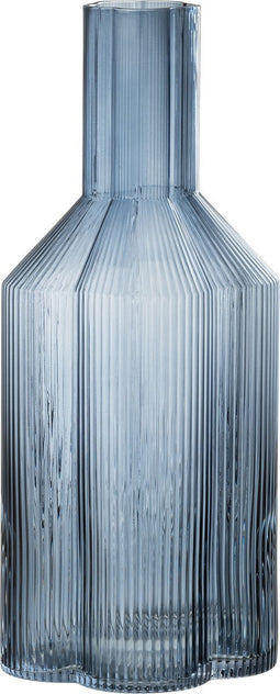 J-Line karaf Fiore - glas - donkerblauw