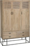 J-Line kast Geweven - 3 deuren + 4 laden - hout - naturel