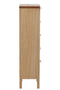 J-Line Kast Hoog 5 Lades Paulownia/Rattan Naturel