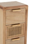 J-Line Kast Hoog 5 Lades Paulownia/Rattan Naturel