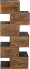 J-Line kast Koe - mango hout/bont - zwart/wit