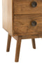 J-Line kast Lora 4 Laden Mango - hout - bruin