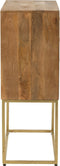 J-Line kast Nino Op Staander - metaal/mangohout - naturel/goud
